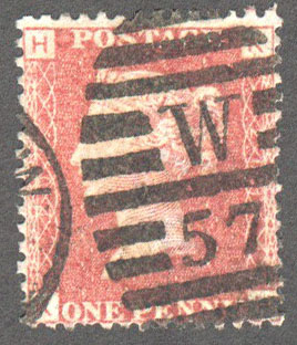 Great Britain Scott 33 Used Plate 207 - KH - Click Image to Close